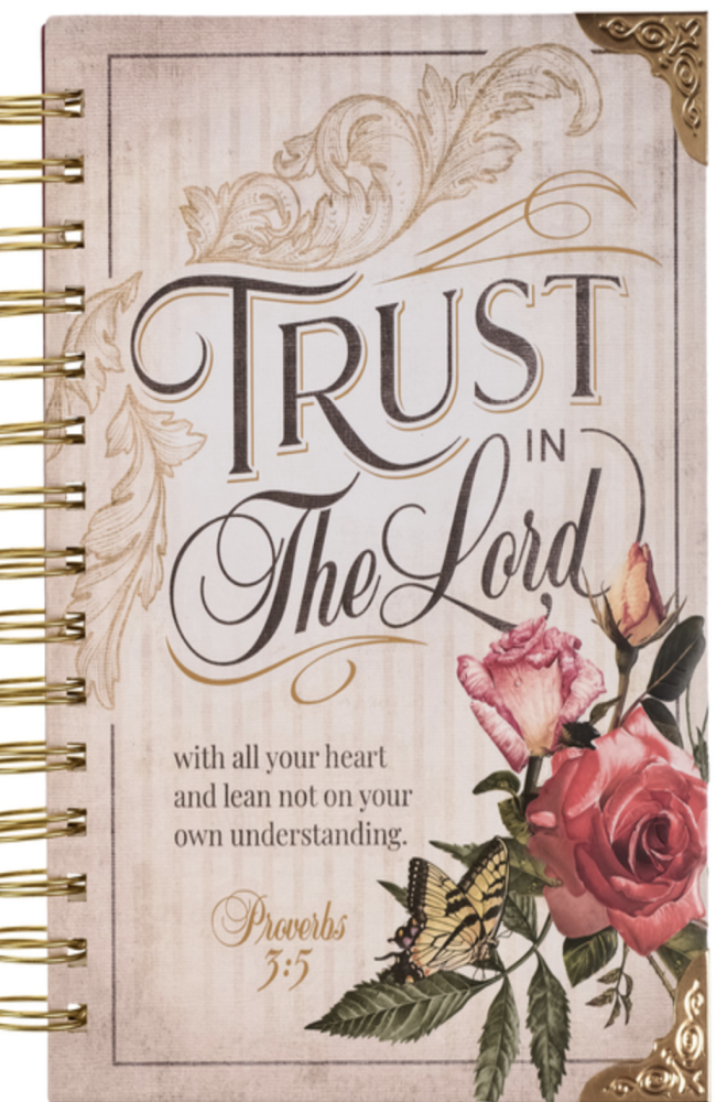 Cover of Christian Art Gifts Journal with Scripture for Women: Trust in the Lord, Butterfly, Burgundy, 192 Ruled Pages, Large Hardcover Notebook by Various Authors